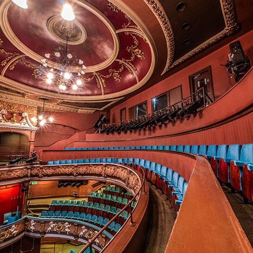 Auditorium inside theatre showing seats