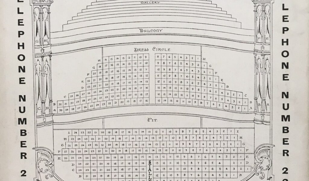 Original plans for theatre layout