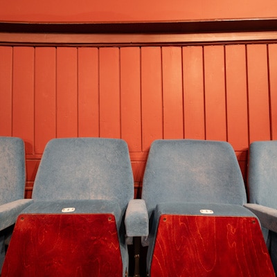 The back row of seats in theatre